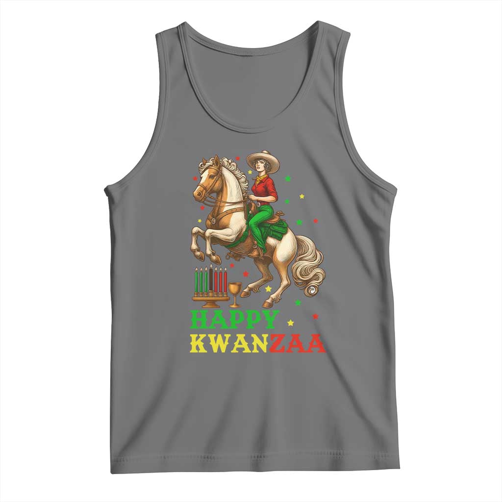 Happy Kwanzaa Cowgirl Tank Top Funny African American Festival Gift - Wonder Print Shop