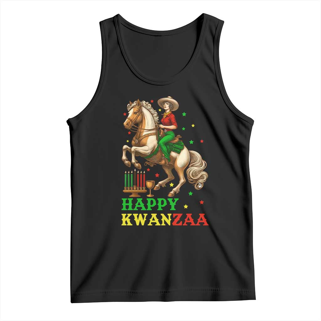 Happy Kwanzaa Cowgirl Tank Top Funny African American Festival Gift - Wonder Print Shop