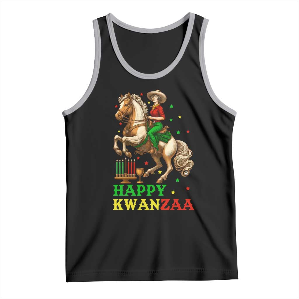 Happy Kwanzaa Cowgirl Tank Top Funny African American Festival Gift - Wonder Print Shop