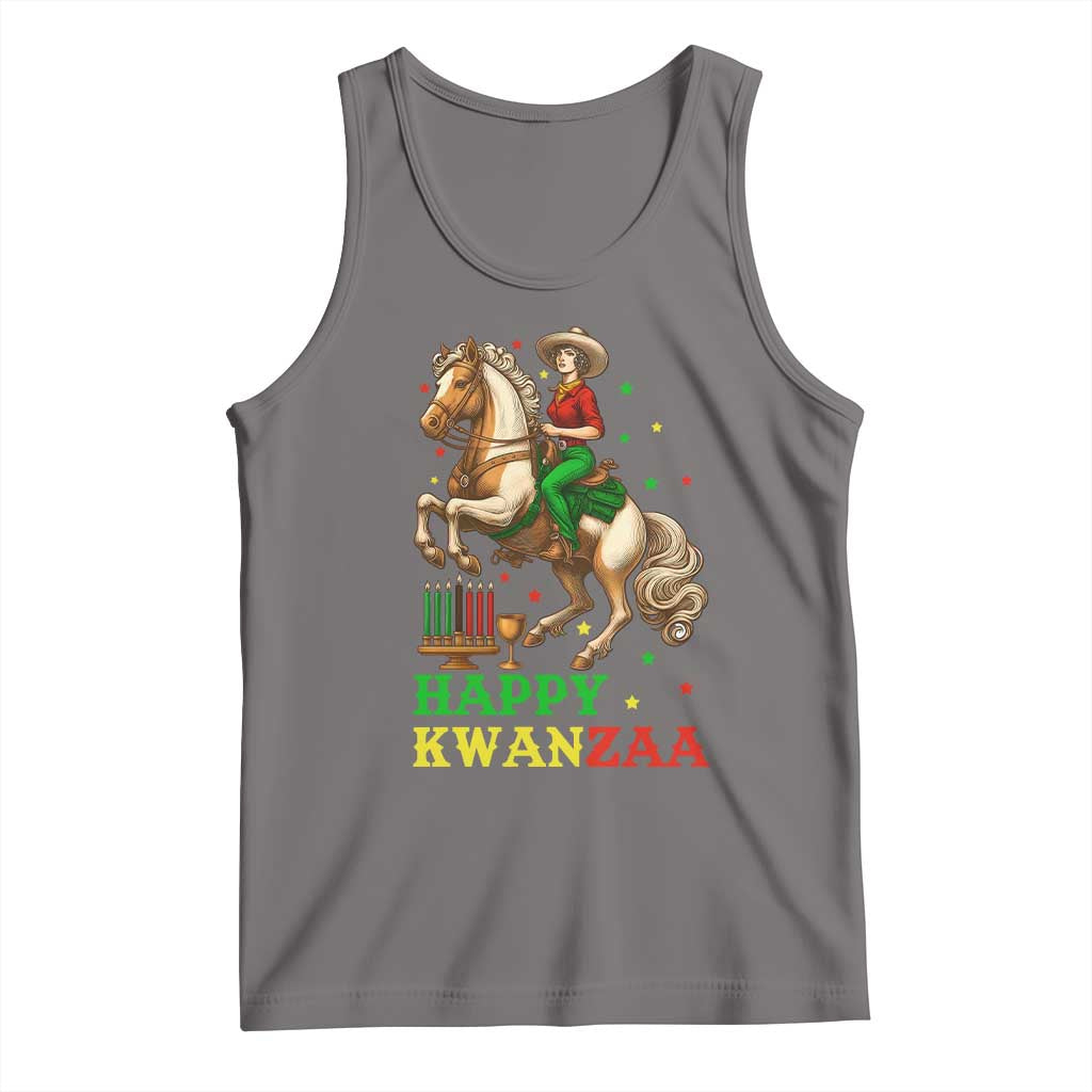 Happy Kwanzaa Cowgirl Tank Top Funny African American Festival Gift - Wonder Print Shop