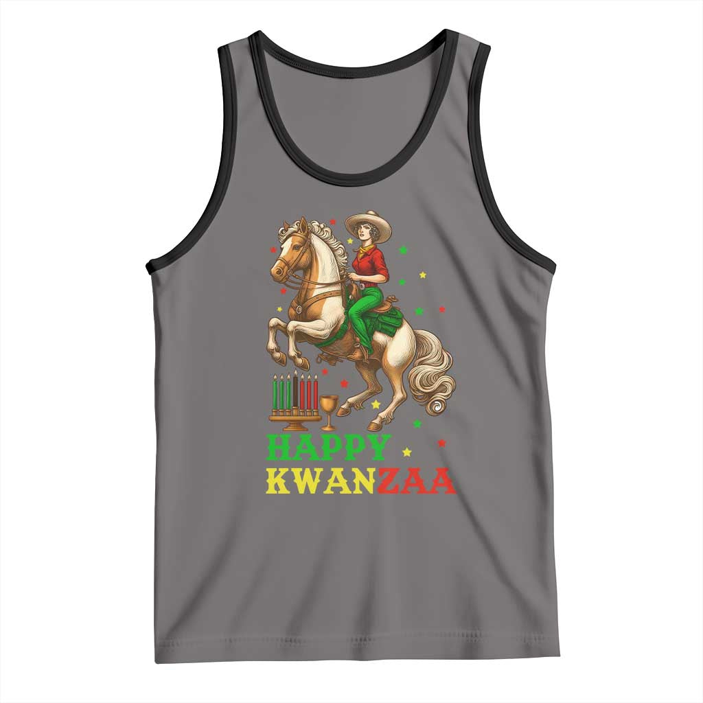 Happy Kwanzaa Cowgirl Tank Top Funny African American Festival Gift - Wonder Print Shop