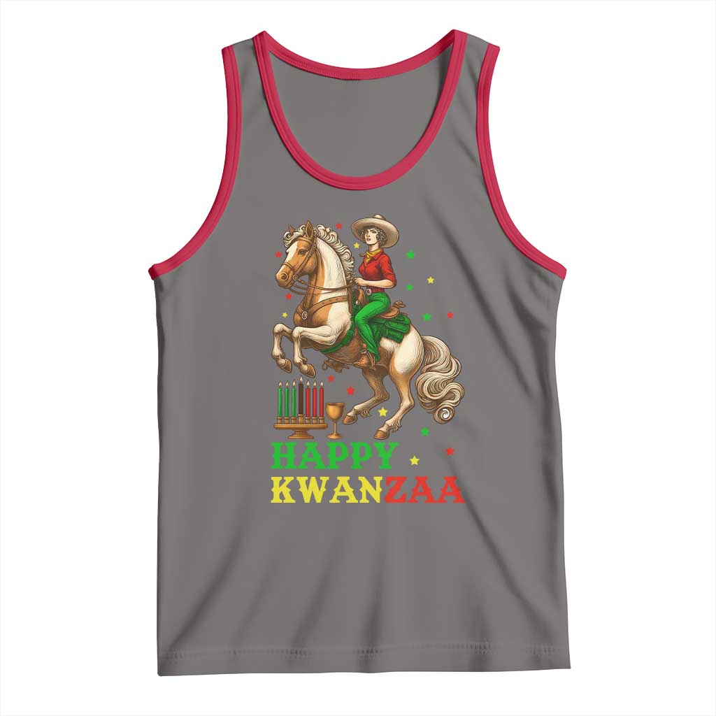 Happy Kwanzaa Cowgirl Tank Top Funny African American Festival Gift - Wonder Print Shop