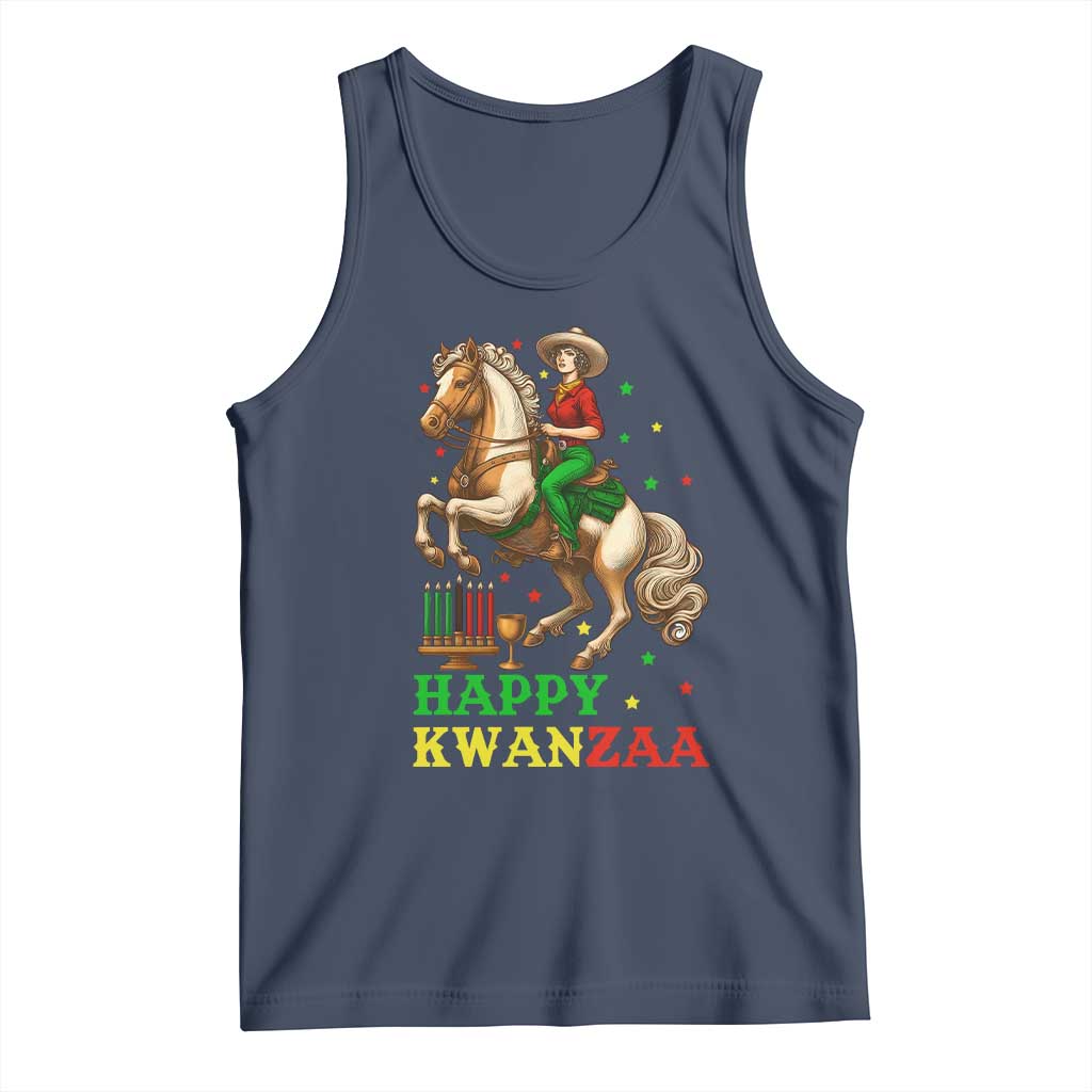 Happy Kwanzaa Cowgirl Tank Top Funny African American Festival Gift - Wonder Print Shop