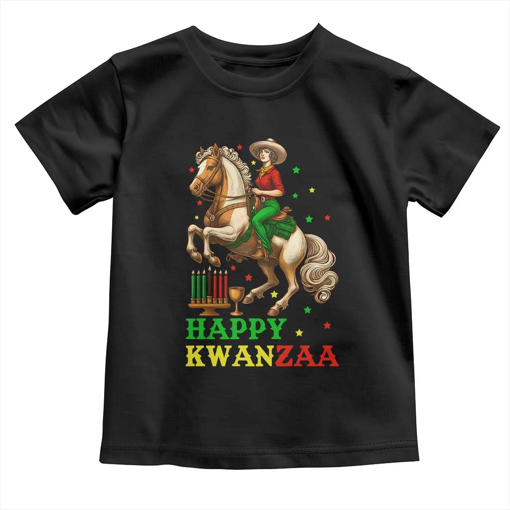 Happy Kwanzaa Cowgirl Toddler T Shirt Funny African American Festival Gift - Wonder Print Shop