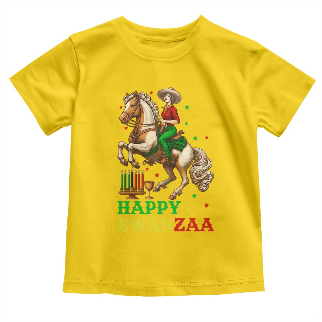 Happy Kwanzaa Cowgirl Toddler T Shirt Funny African American Festival Gift - Wonder Print Shop