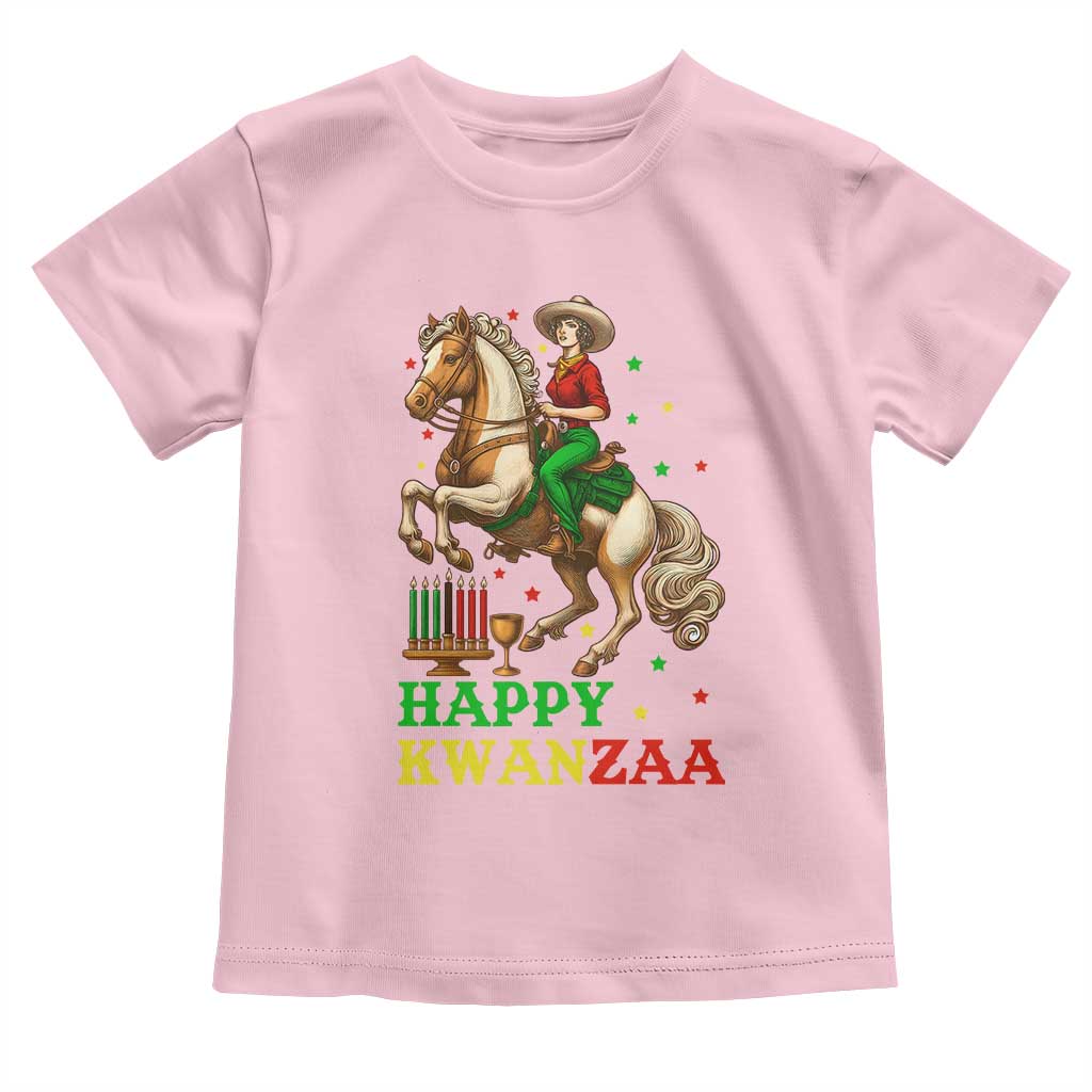 Happy Kwanzaa Cowgirl Toddler T Shirt Funny African American Festival Gift - Wonder Print Shop