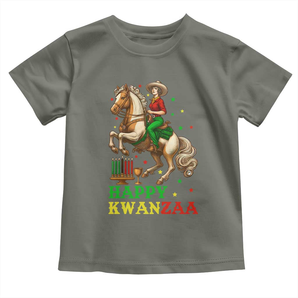Happy Kwanzaa Cowgirl Toddler T Shirt Funny African American Festival Gift - Wonder Print Shop