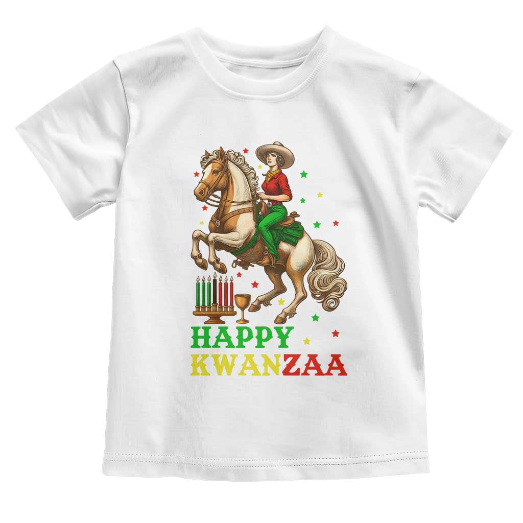 Happy Kwanzaa Cowgirl Toddler T Shirt Funny African American Festival Gift - Wonder Print Shop