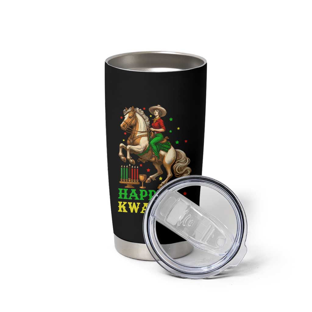 Happy Kwanzaa Cowgirl Tumbler Cup Funny African American Festival Gift - Wonder Print Shop