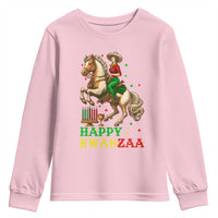 Happy Kwanzaa Cowgirl Youth Sweatshirt Funny African American Festival Gift - Wonder Print Shop