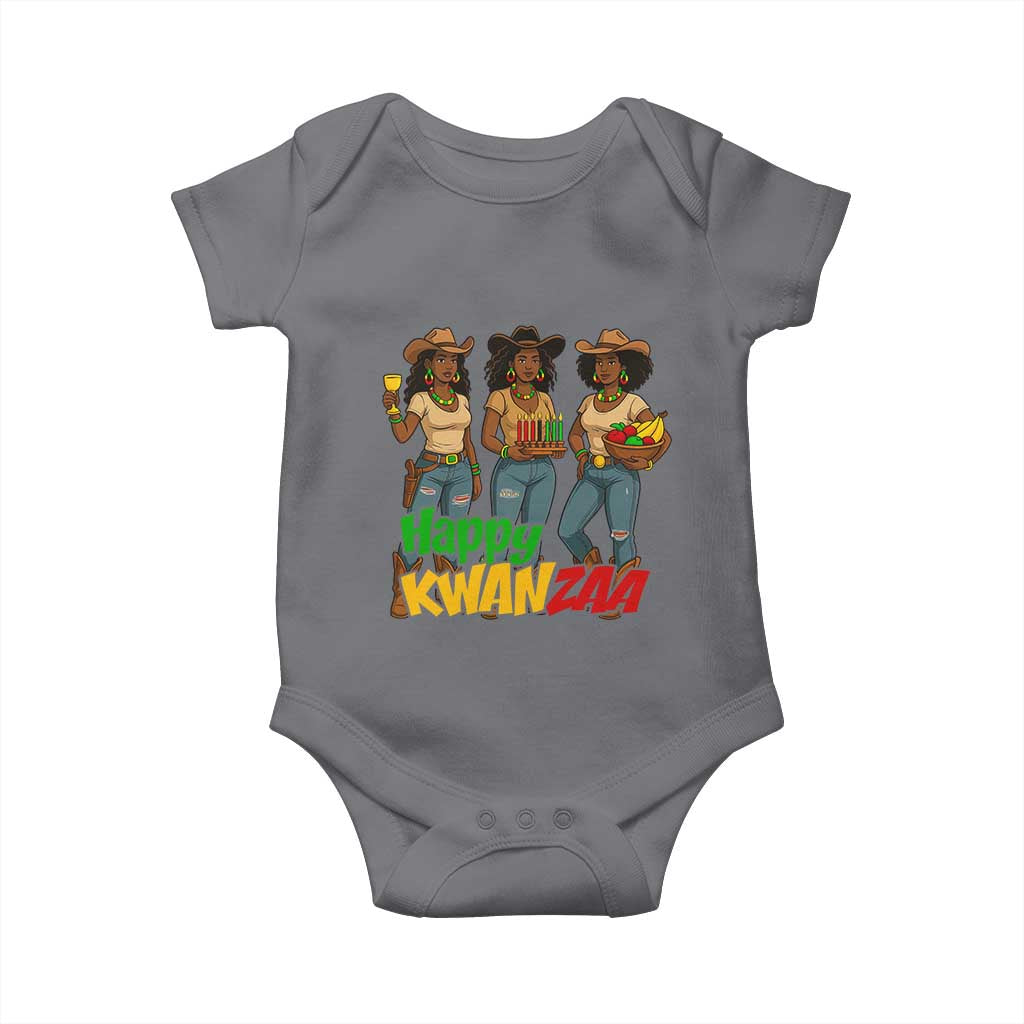 Happy Kwanzaa Cowgirl Baby Onesie Festival Of Lights African Heritage Gift - Wonder Print Shop