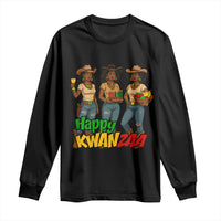 Happy Kwanzaa Cowgirl Long Sleeve Shirt Festival Of Lights African Heritage Gift - Wonder Print Shop