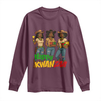 Happy Kwanzaa Cowgirl Long Sleeve Shirt Festival Of Lights African Heritage Gift - Wonder Print Shop