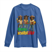 Happy Kwanzaa Cowgirl Long Sleeve Shirt Festival Of Lights African Heritage Gift - Wonder Print Shop