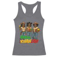 Happy Kwanzaa Cowgirl Racerback Tank Top Festival Of Lights African Heritage Gift - Wonder Print Shop