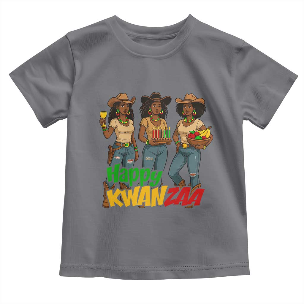 Happy Kwanzaa Cowgirl Toddler T Shirt Festival Of Lights African Heritage Gift - Wonder Print Shop
