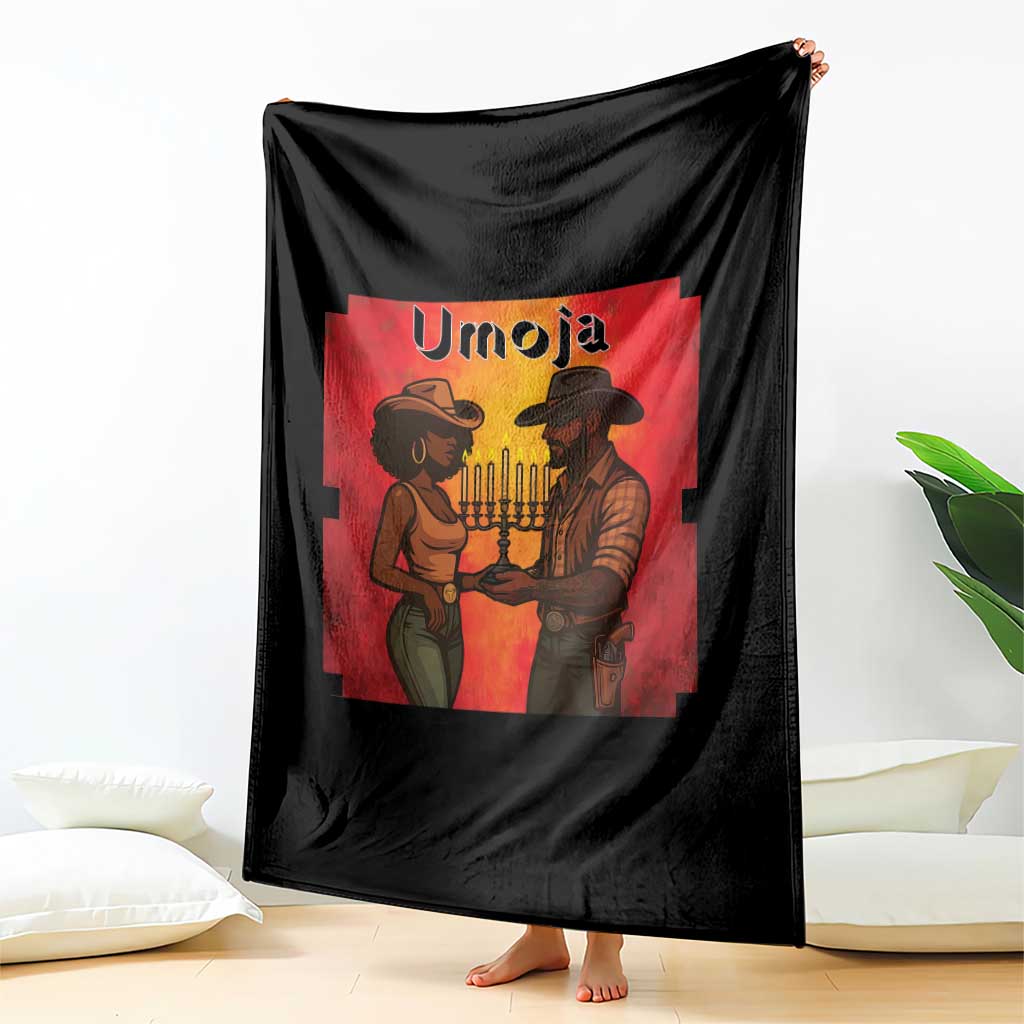 Kwanzaa Umoja Togetherness Throw Blanket Cowboy Cowgirl African Heritage Gift - Wonder Print Shop