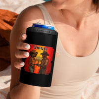 Kwanzaa Umoja Togetherness 4 in 1 Can Cooler Tumbler Cowboy Cowgirl African Heritage Gift - Wonder Print Shop