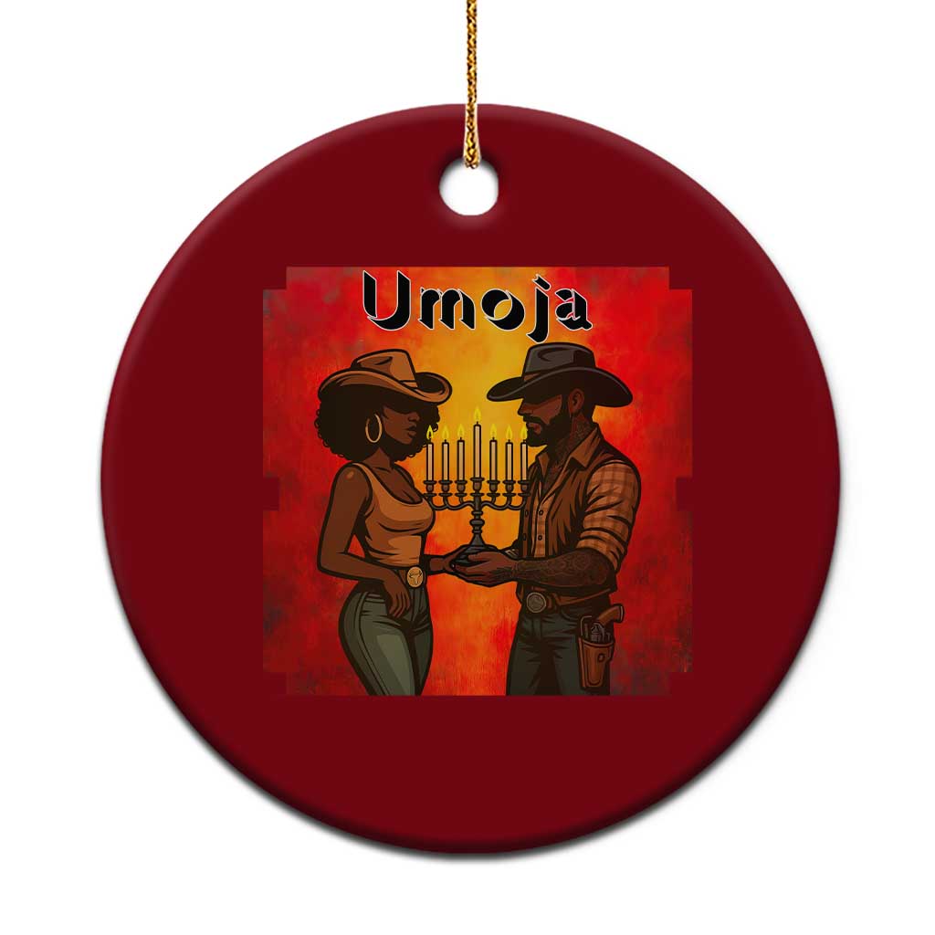 Kwanzaa Umoja Togetherness Ceramic Ornament Cowboy Cowgirl African Heritage Gift - Wonder Print Shop