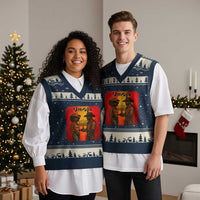 Kwanzaa Umoja Togetherness V-Neck Knit Sweater Vest Cowboy Cowgirl African Heritage Gift - Wonder Print Shop