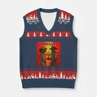 Kwanzaa Umoja Togetherness V-Neck Knit Sweater Vest Cowboy Cowgirl African Heritage Gift - Wonder Print Shop