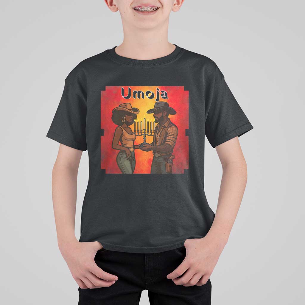Kwanzaa Umoja Togetherness T Shirt For Kid Cowboy Cowgirl African Heritage Gift - Wonder Print Shop