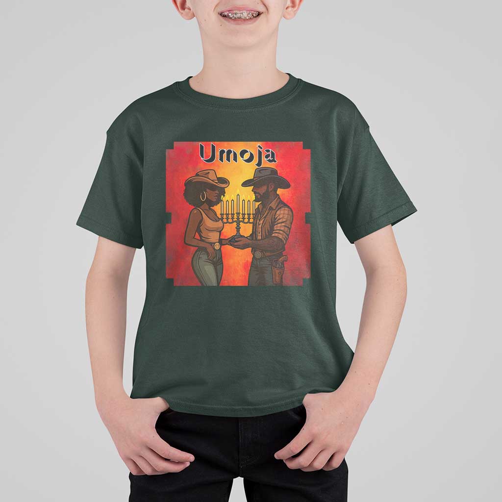Kwanzaa Umoja Togetherness T Shirt For Kid Cowboy Cowgirl African Heritage Gift - Wonder Print Shop