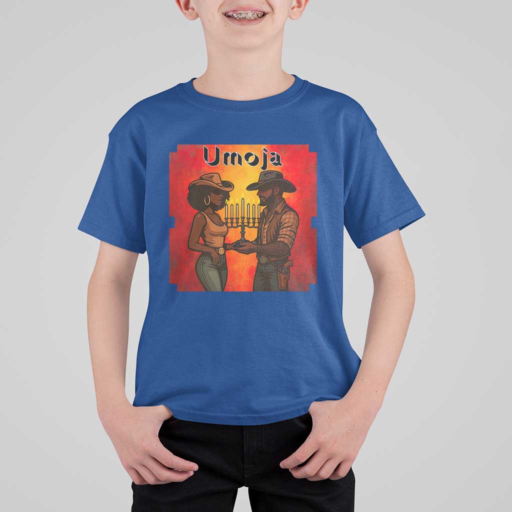 Kwanzaa Umoja Togetherness T Shirt For Kid Cowboy Cowgirl African Heritage Gift - Wonder Print Shop