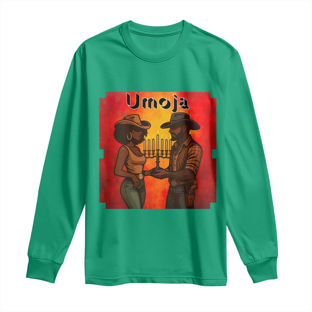 Kwanzaa Umoja Togetherness Long Sleeve Shirt Cowboy Cowgirl African Heritage Gift - Wonder Print Shop