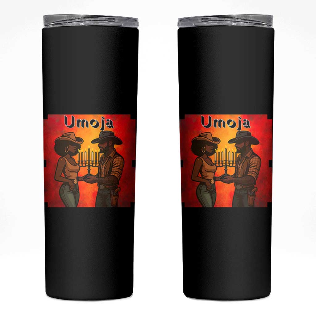 Kwanzaa Umoja Togetherness Skinny Tumbler Cowboy Cowgirl African Heritage Gift - Wonder Print Shop