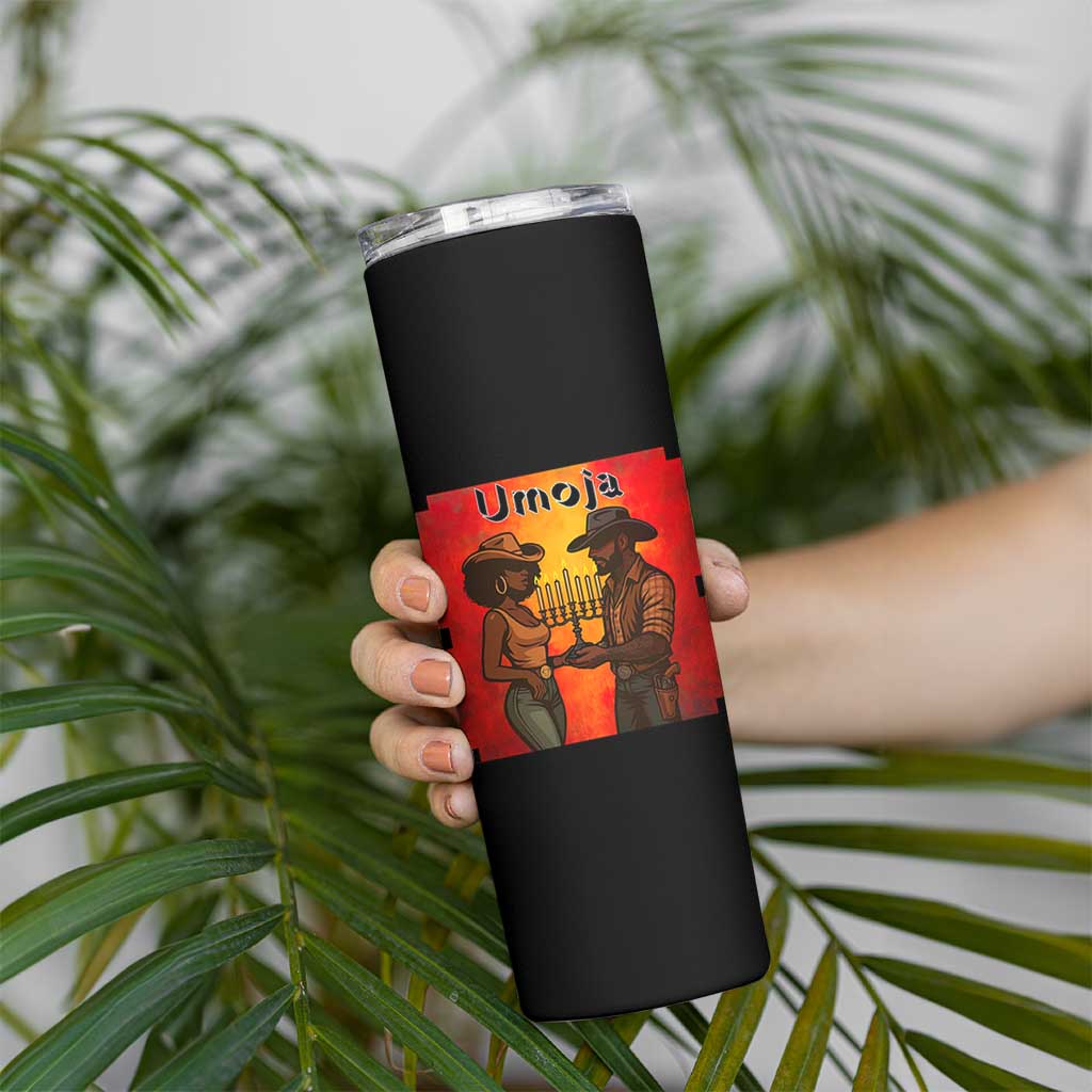 Kwanzaa Umoja Togetherness Skinny Tumbler Cowboy Cowgirl African Heritage Gift - Wonder Print Shop