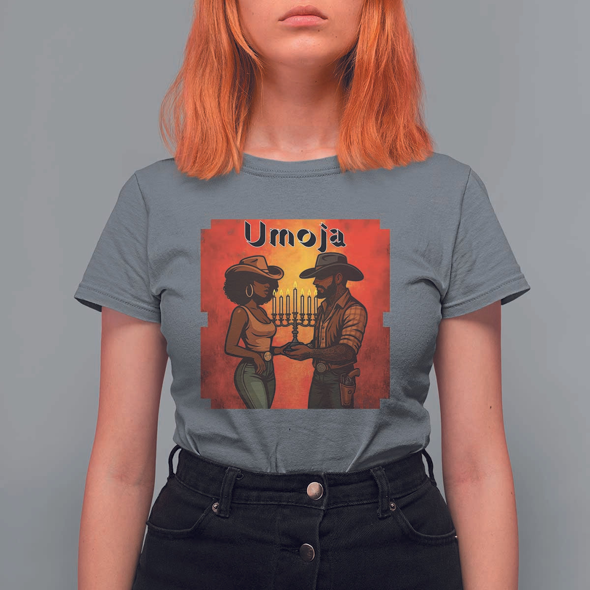 Kwanzaa Umoja Togetherness T Shirt For Women Cowboy Cowgirl African Heritage Gift - Wonder Print Shop