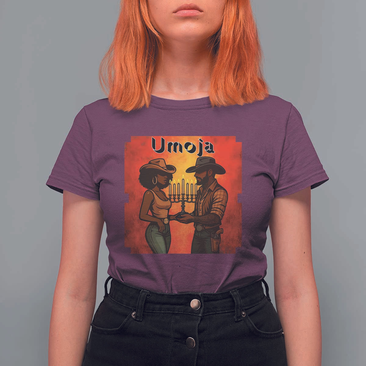 Kwanzaa Umoja Togetherness T Shirt For Women Cowboy Cowgirl African Heritage Gift - Wonder Print Shop