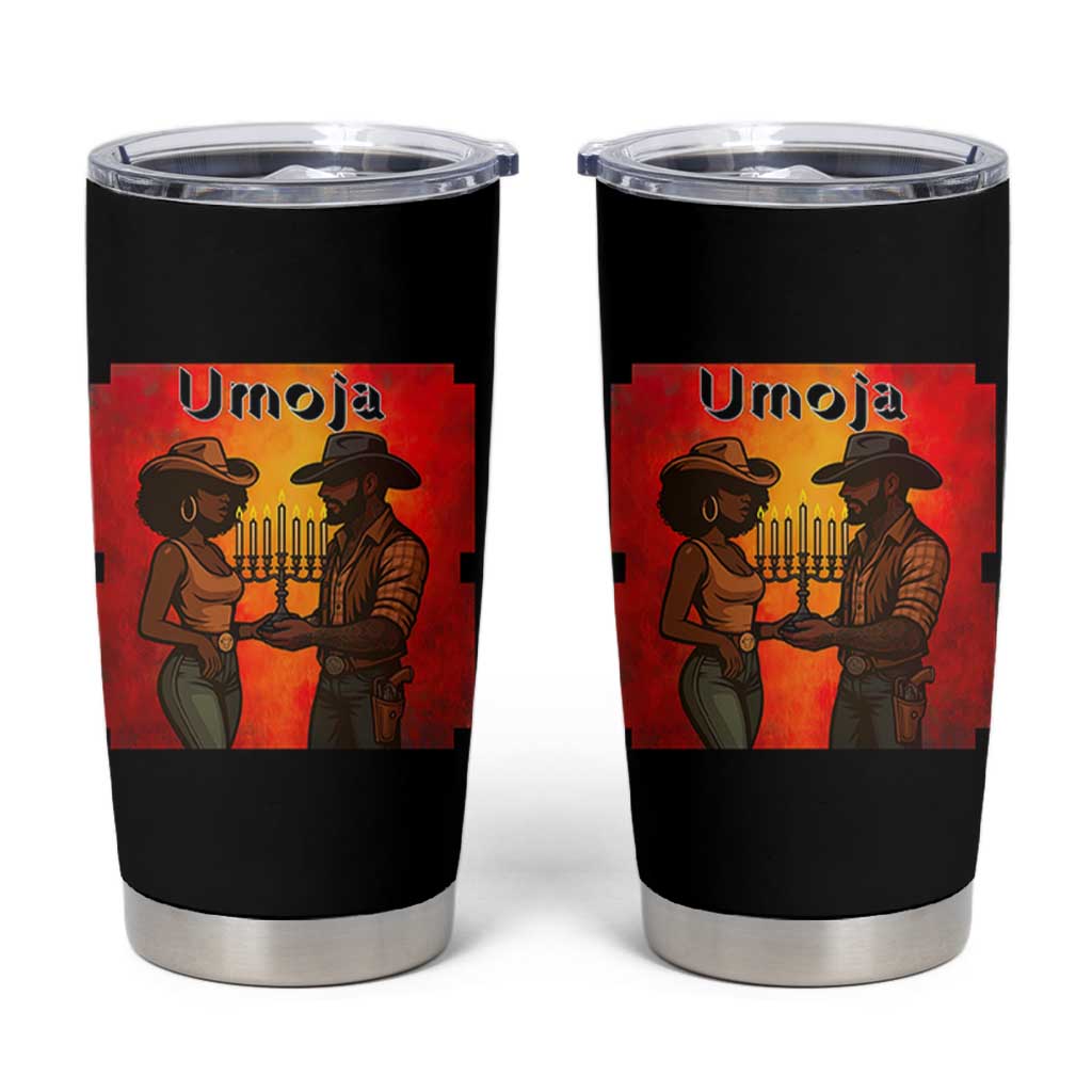 Kwanzaa Umoja Togetherness Tumbler Cup Cowboy Cowgirl African Heritage Gift - Wonder Print Shop