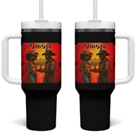 Kwanzaa Umoja Togetherness Tumbler With Handle Cowboy Cowgirl African Heritage Gift - Wonder Print Shop