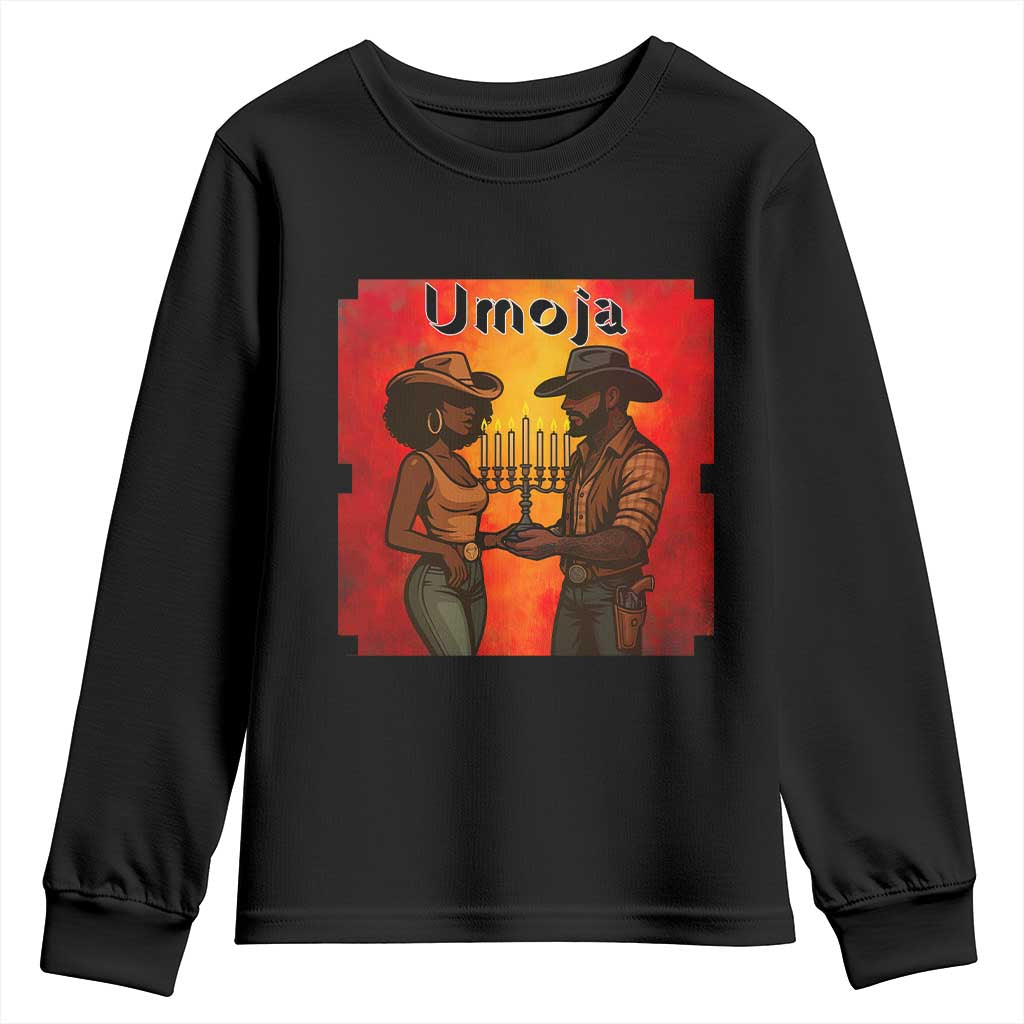 Kwanzaa Umoja Togetherness Youth Sweatshirt Cowboy Cowgirl African Heritage Gift - Wonder Print Shop
