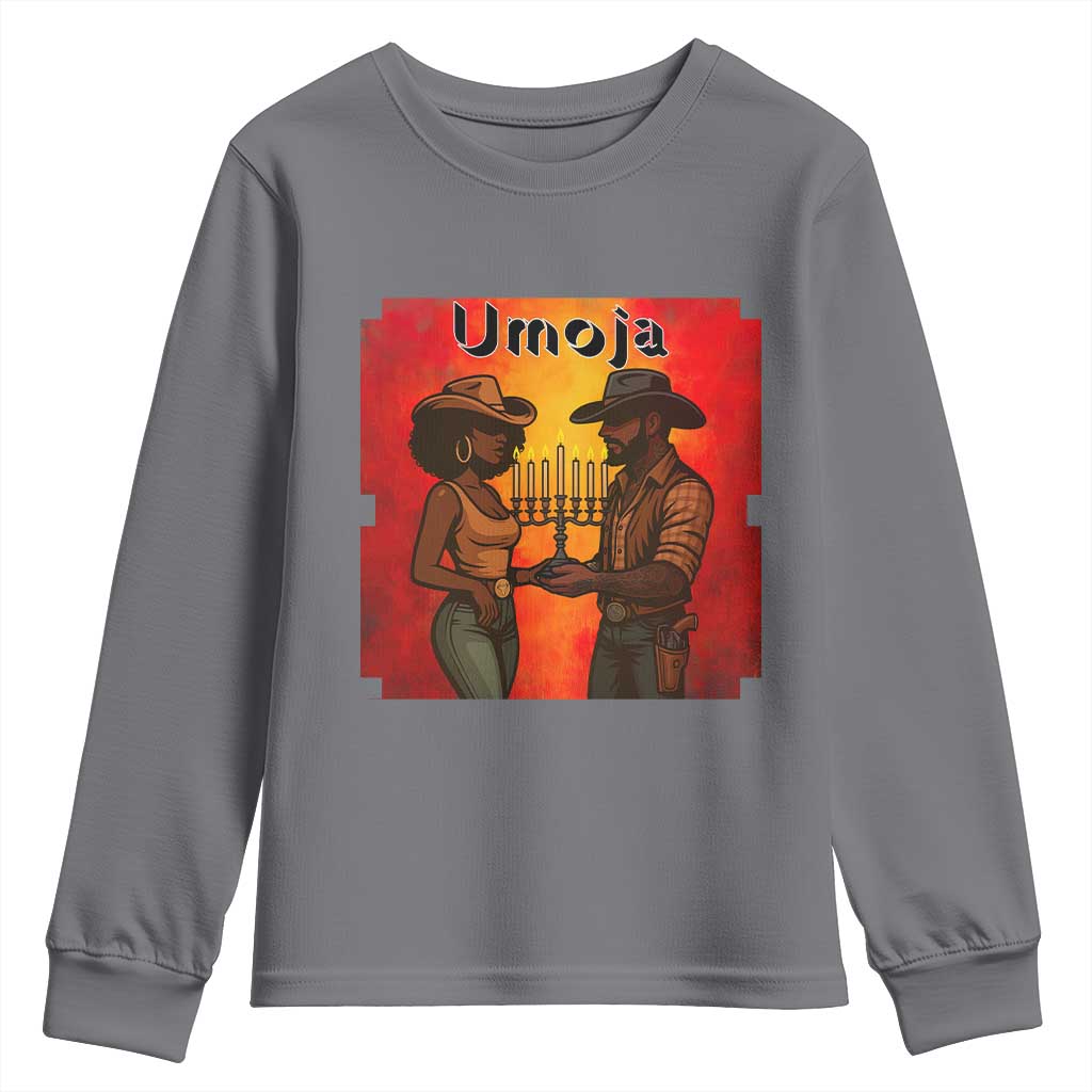 Kwanzaa Umoja Togetherness Youth Sweatshirt Cowboy Cowgirl African Heritage Gift - Wonder Print Shop