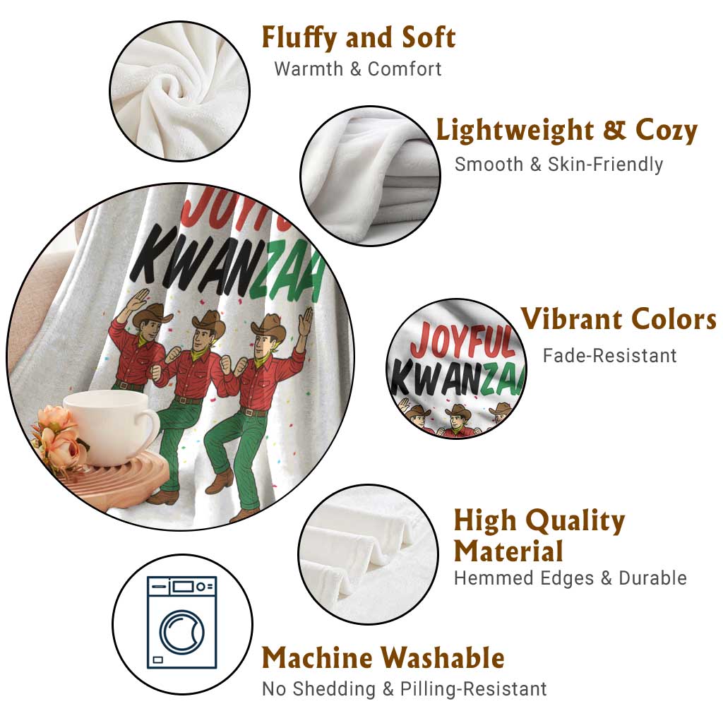 Joyful Kwanzaa Cowboy Throw Blanket Festival Of Lights African Heritage Gift - Wonder Print Shop