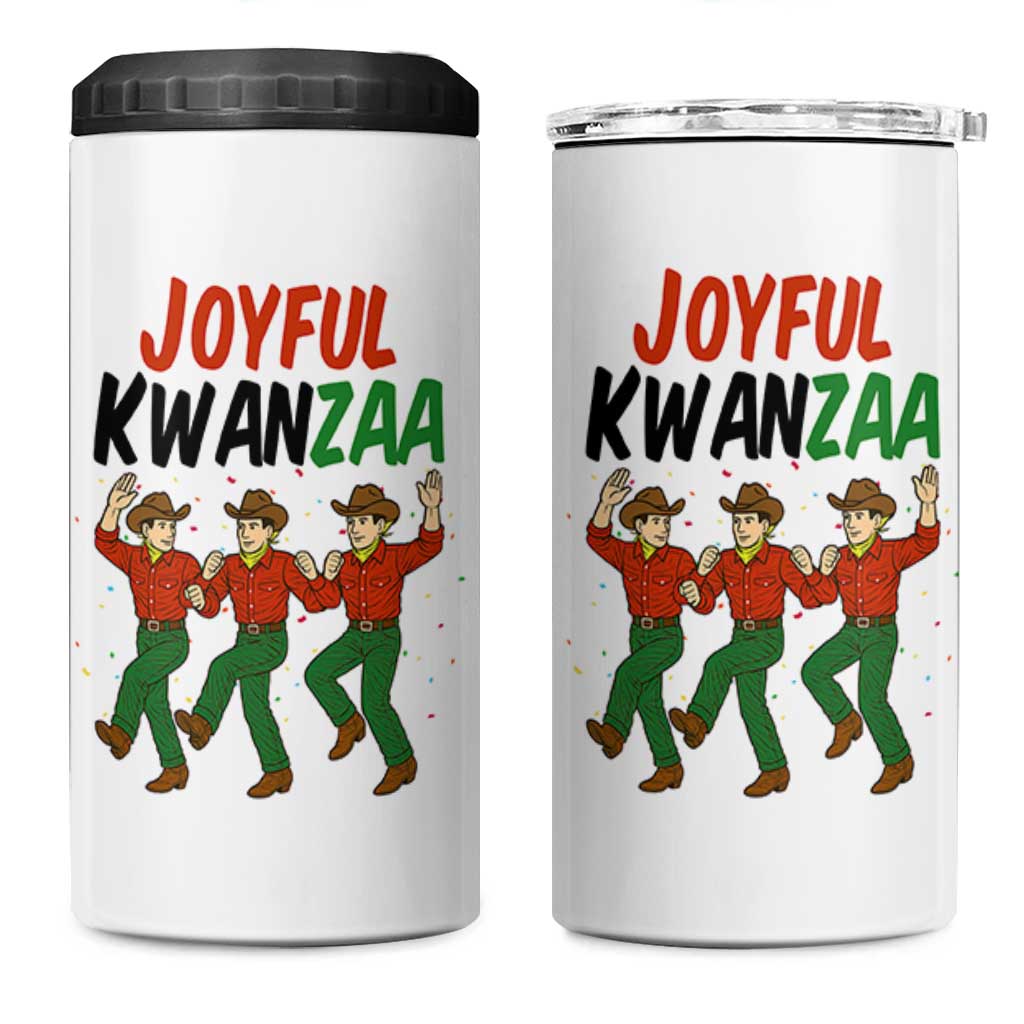 Joyful Kwanzaa Cowboy 4 in 1 Can Cooler Tumbler Festival Of Lights African Heritage Gift - Wonder Print Shop