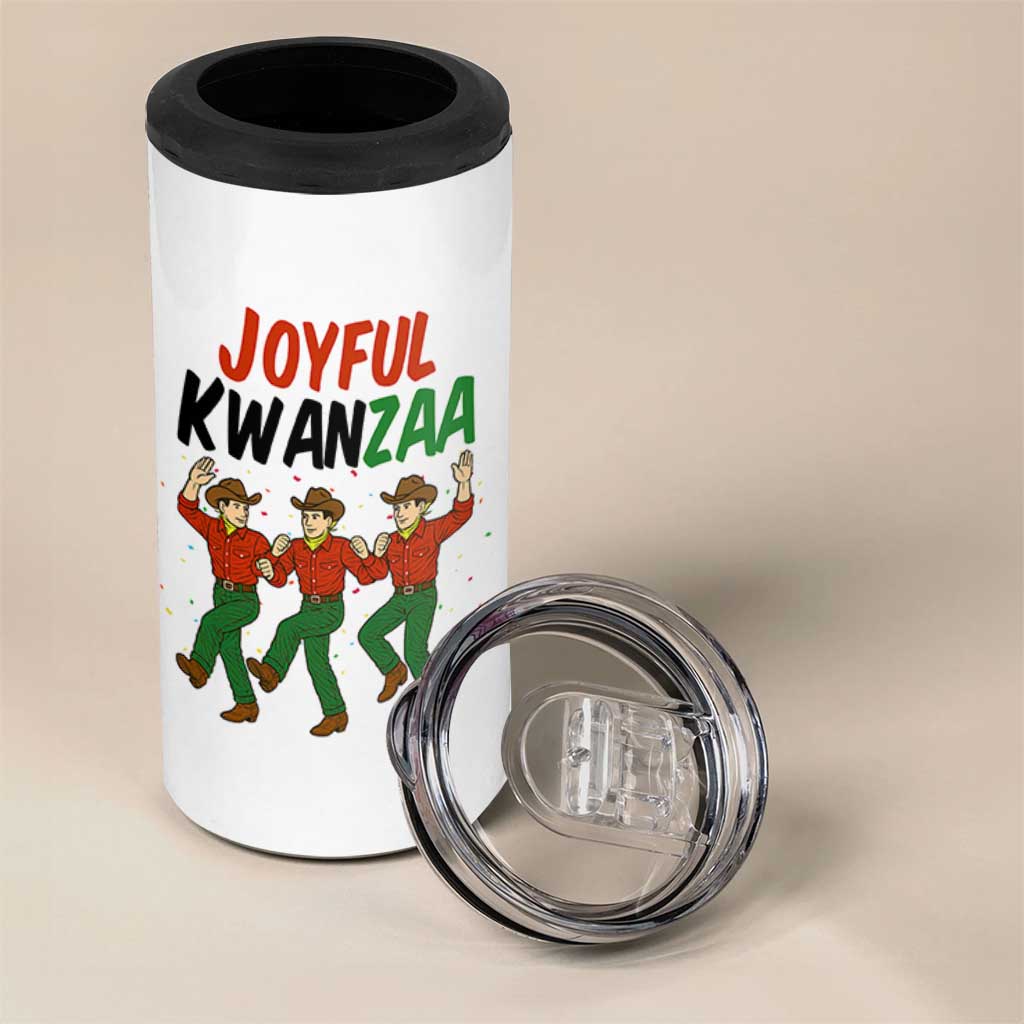 Joyful Kwanzaa Cowboy 4 in 1 Can Cooler Tumbler Festival Of Lights African Heritage Gift - Wonder Print Shop