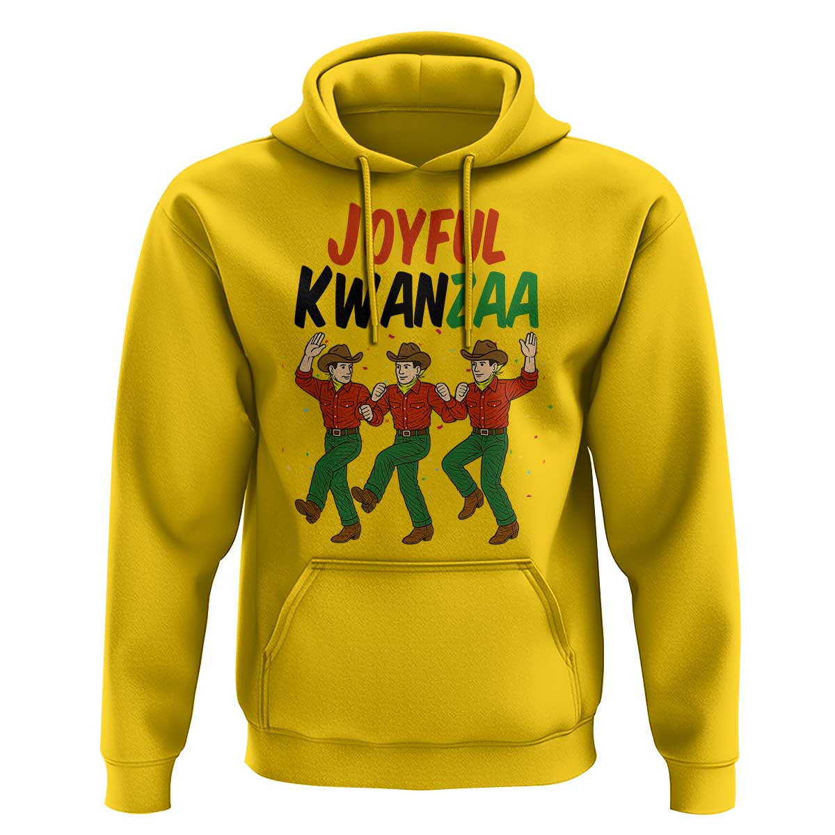 Joyful Kwanzaa Cowboy Hoodie Festival Of Lights African Heritage Gift - Wonder Print Shop