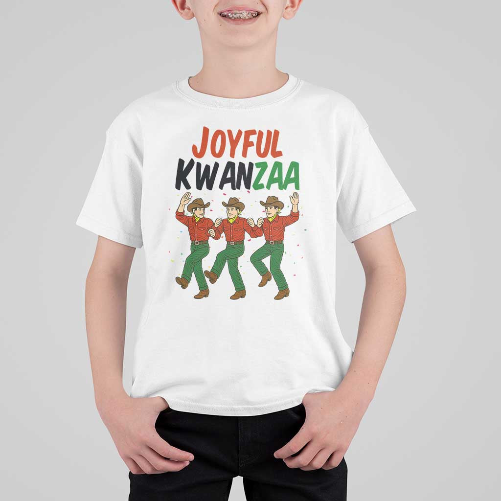 Joyful Kwanzaa Cowboy T Shirt For Kid Festival Of Lights African Heritage Gift - Wonder Print Shop