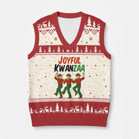 Joyful Kwanzaa Cowboy V-Neck Knit Sweater Vest Festival Of Lights African Heritage Gift - Wonder Print Shop