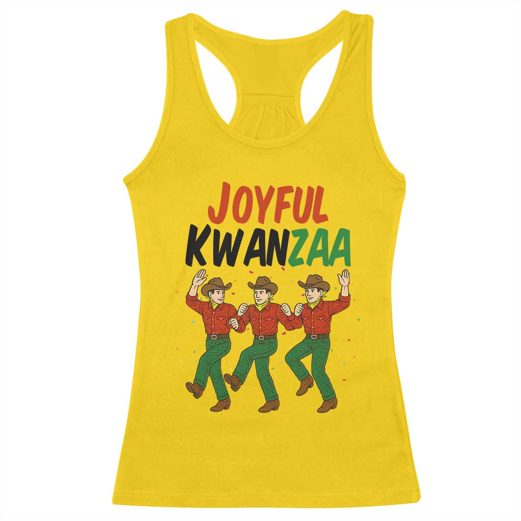 Joyful Kwanzaa Cowboy Racerback Tank Top Festival Of Lights African Heritage Gift - Wonder Print Shop