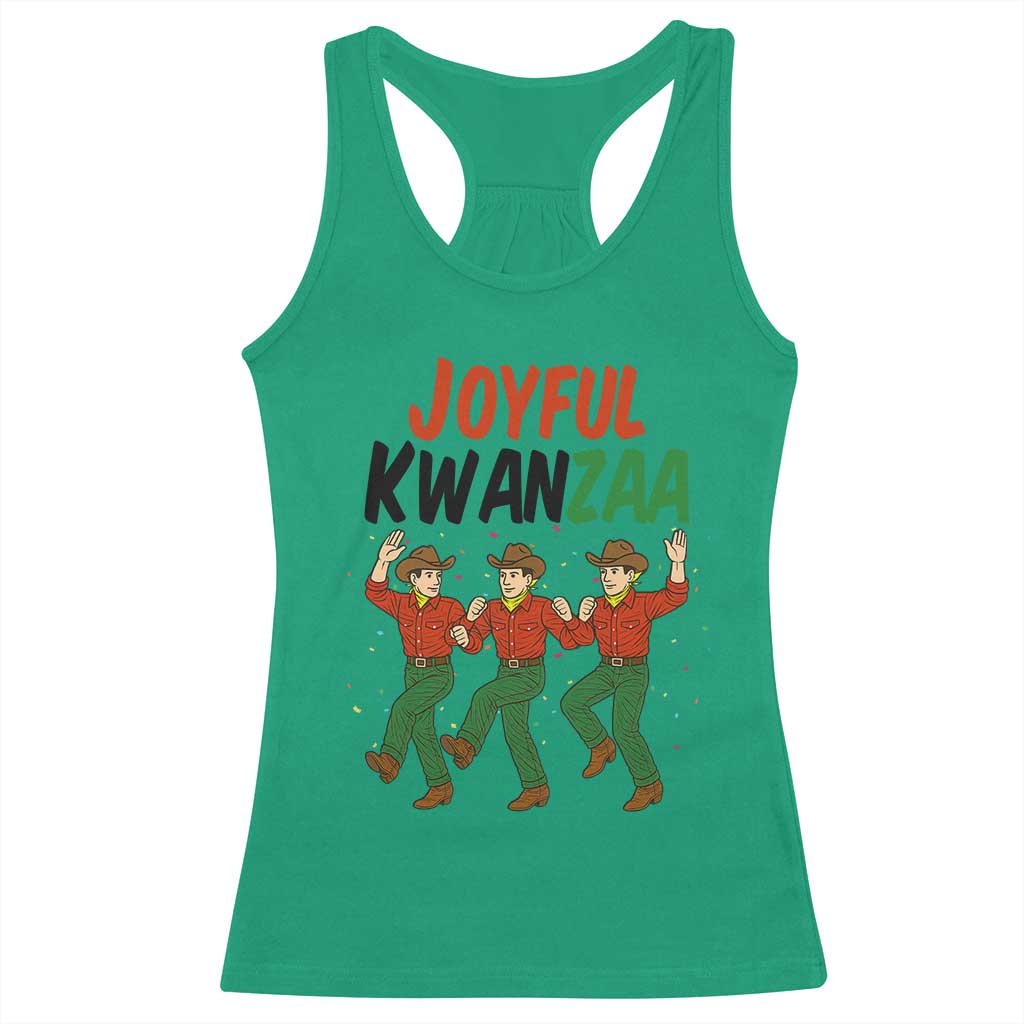 Joyful Kwanzaa Cowboy Racerback Tank Top Festival Of Lights African Heritage Gift - Wonder Print Shop