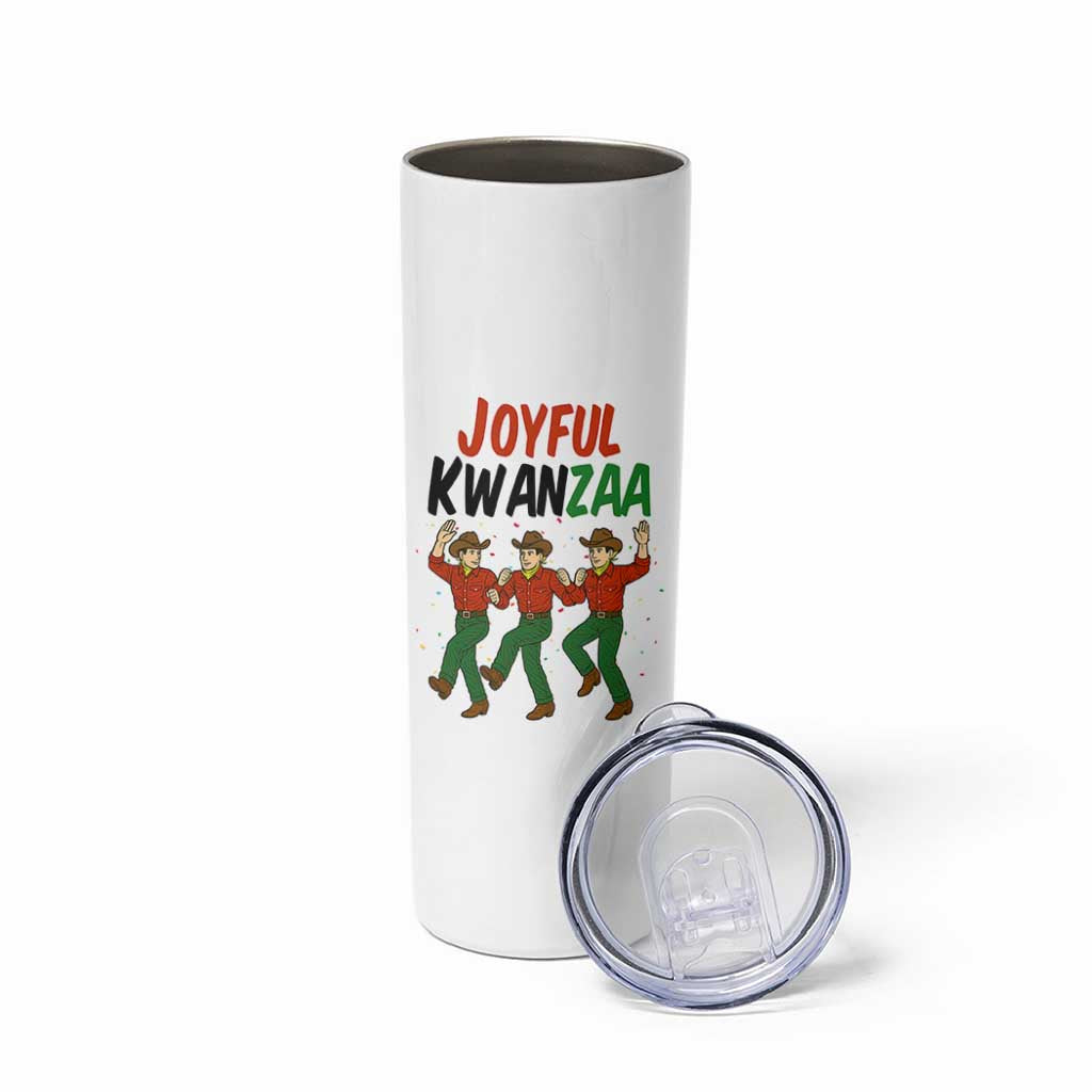 Joyful Kwanzaa Cowboy Skinny Tumbler Festival Of Lights African Heritage Gift - Wonder Print Shop
