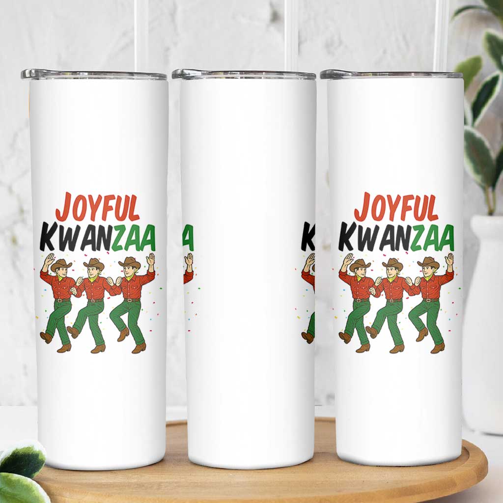 Joyful Kwanzaa Cowboy Skinny Tumbler Festival Of Lights African Heritage Gift - Wonder Print Shop