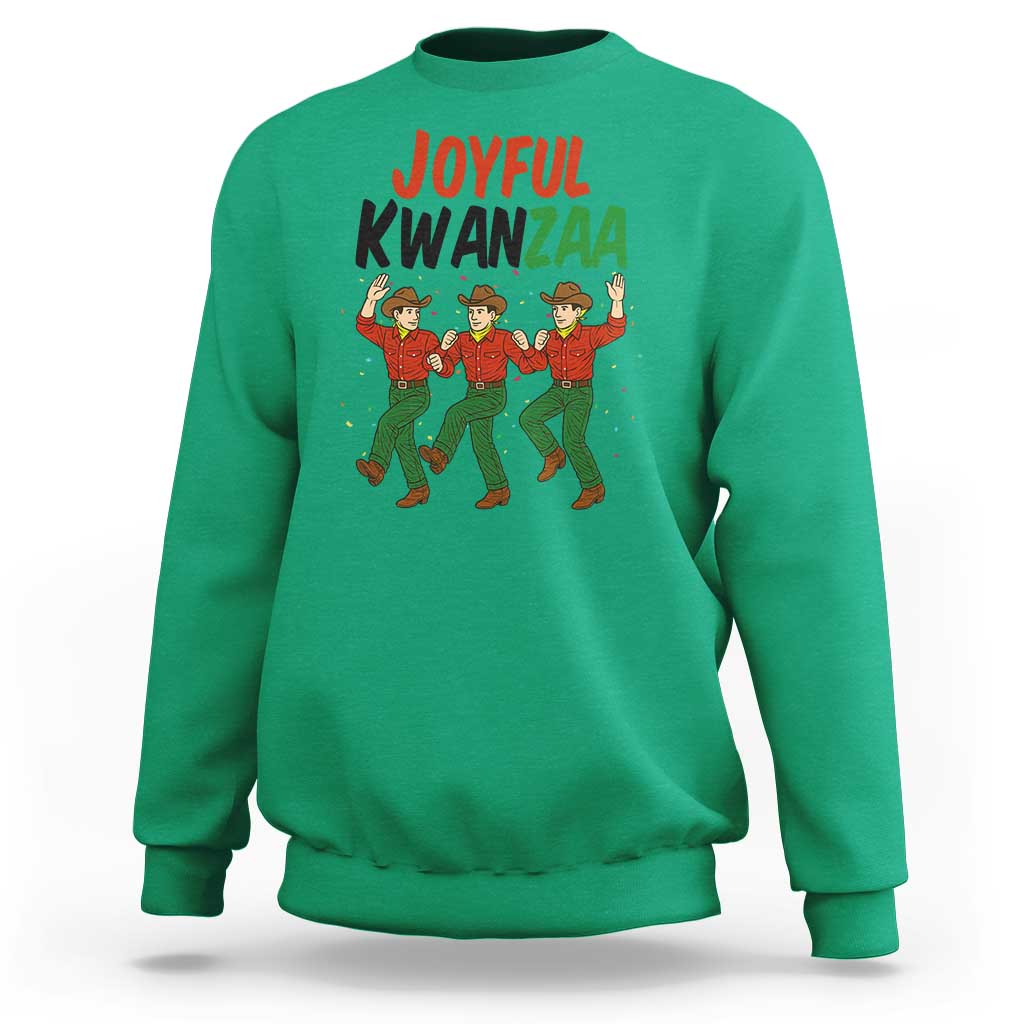 Joyful Kwanzaa Cowboy Sweatshirt Festival Of Lights African Heritage Gift - Wonder Print Shop