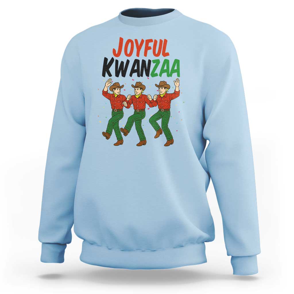 Joyful Kwanzaa Cowboy Sweatshirt Festival Of Lights African Heritage Gift - Wonder Print Shop