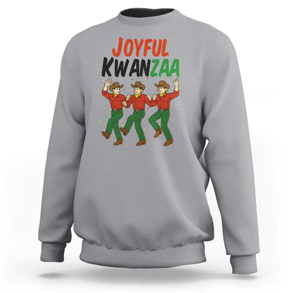 Joyful Kwanzaa Cowboy Sweatshirt Festival Of Lights African Heritage Gift - Wonder Print Shop